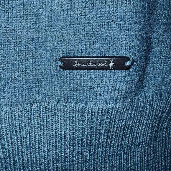 Smartwool Women's Blue Long Sleeve Cozy Merino Wool Sweater V Neck Top - Picture 6 of 9